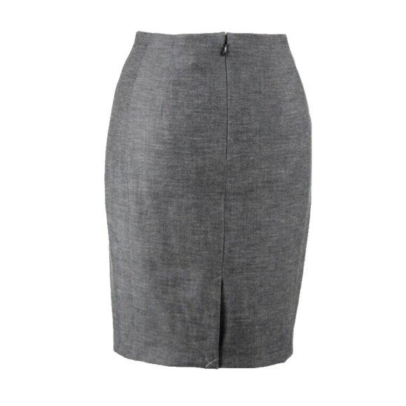 Express $70 Sz 4 Charcoal Gray Pencil Lined Polyester Cotton Rayon Skirt - Picture 6 of 6
